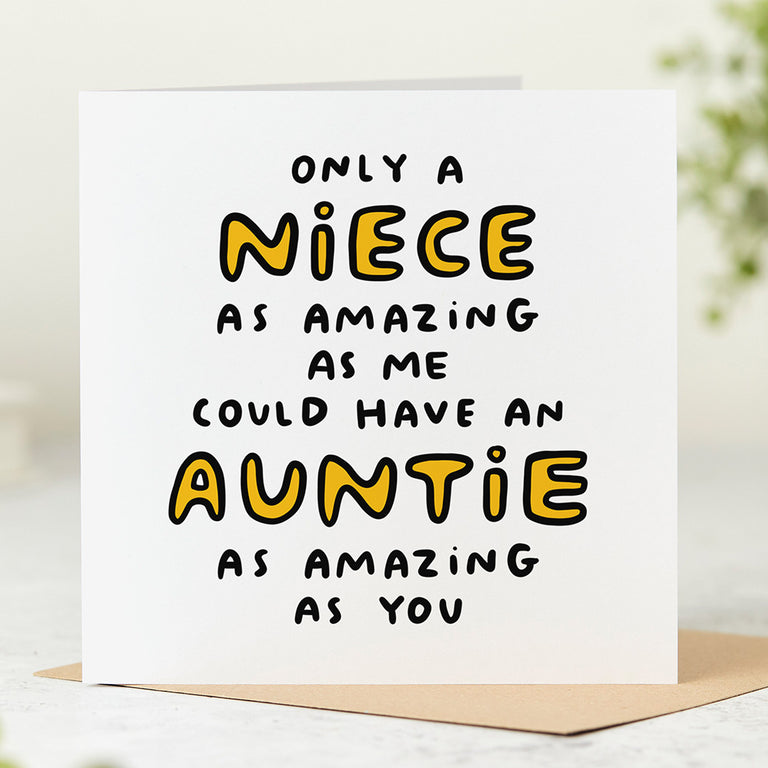 Amazing Auntie from Niece Birthday Card