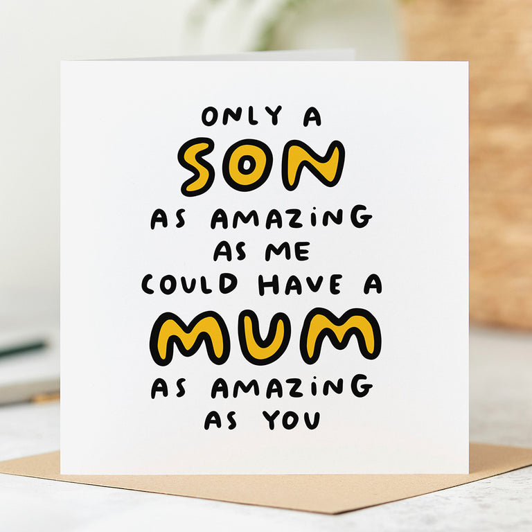 Amazing Mum from Son Birthday Card