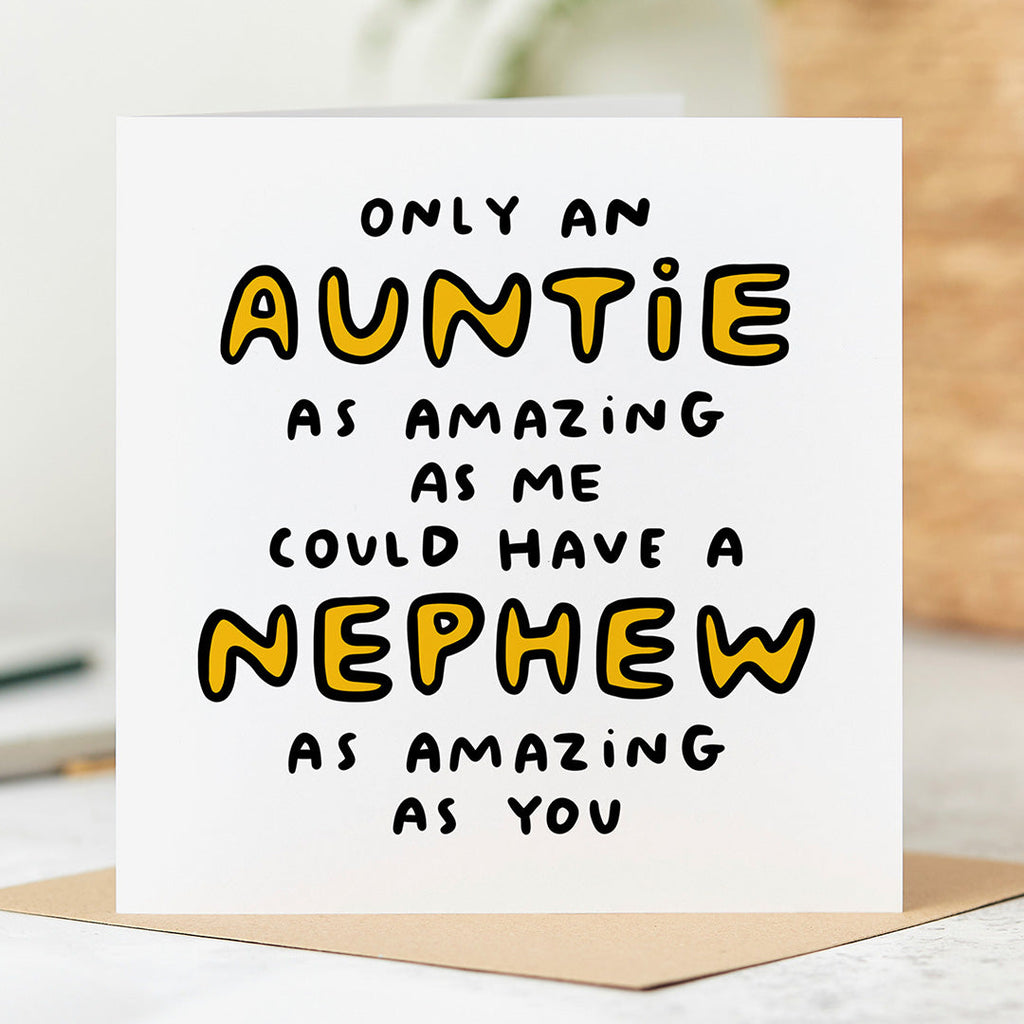 Nephew from Amazing Auntie Birthday Card