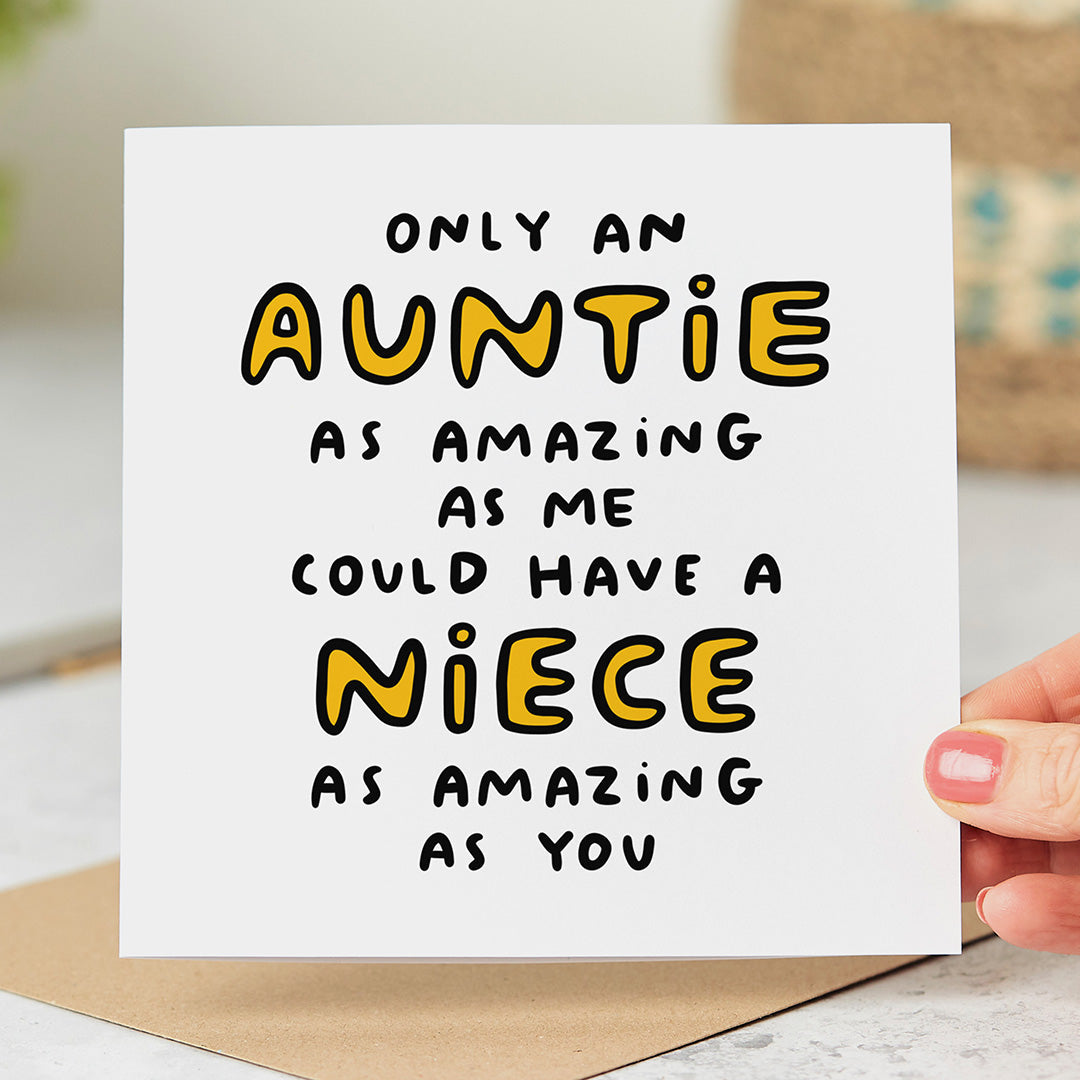 Amazing Niece from Auntie Birthday Card - Main Image