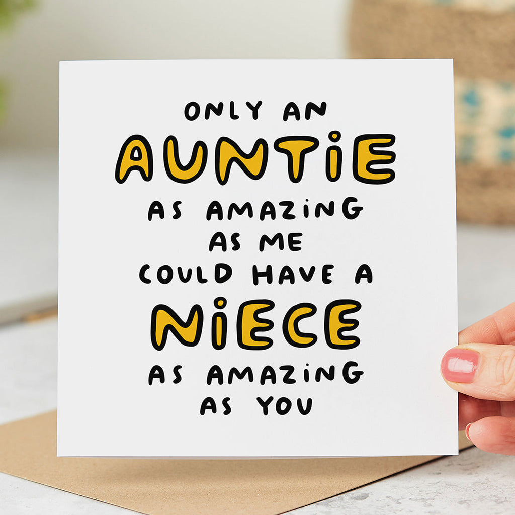 Amazing Niece from Auntie Birthday Card