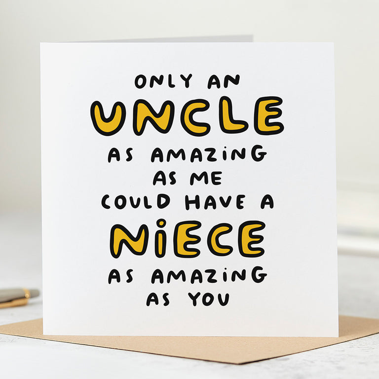 Amazing Niece from Uncle Birthday Card