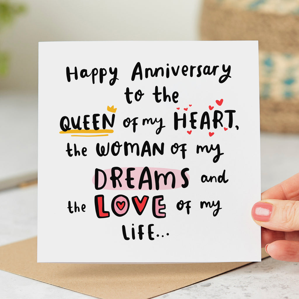 Queen of My Heart Anniversary Card