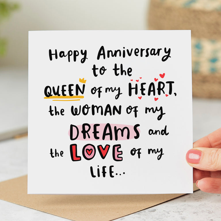 Queen of My Heart Anniversary Card