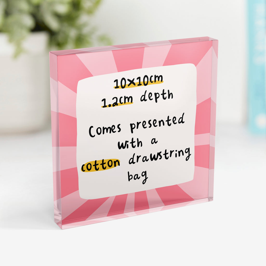 Personalised Acrylic Block - Two Year Countdown