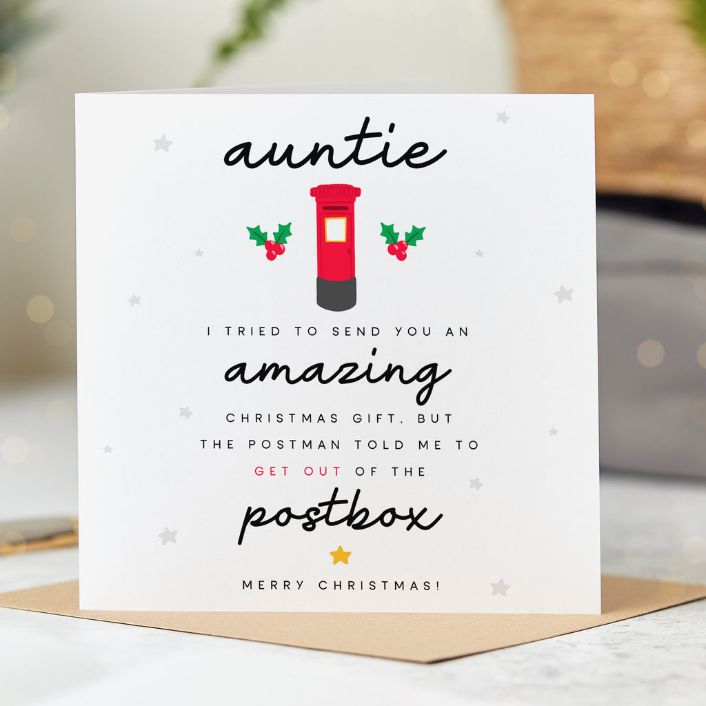 Auntie Postbox Christmas Card