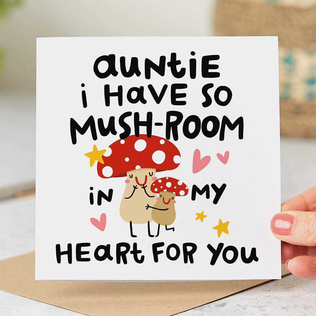 Auntie Mush-room Birthday Card