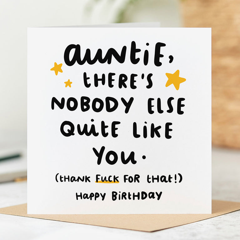 Auntie Nobody Like You Birthday Card