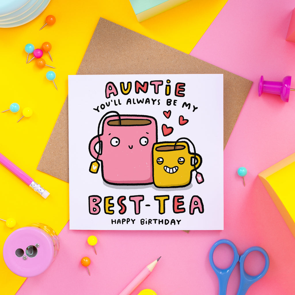 Auntie Best-Tea Birthday Card