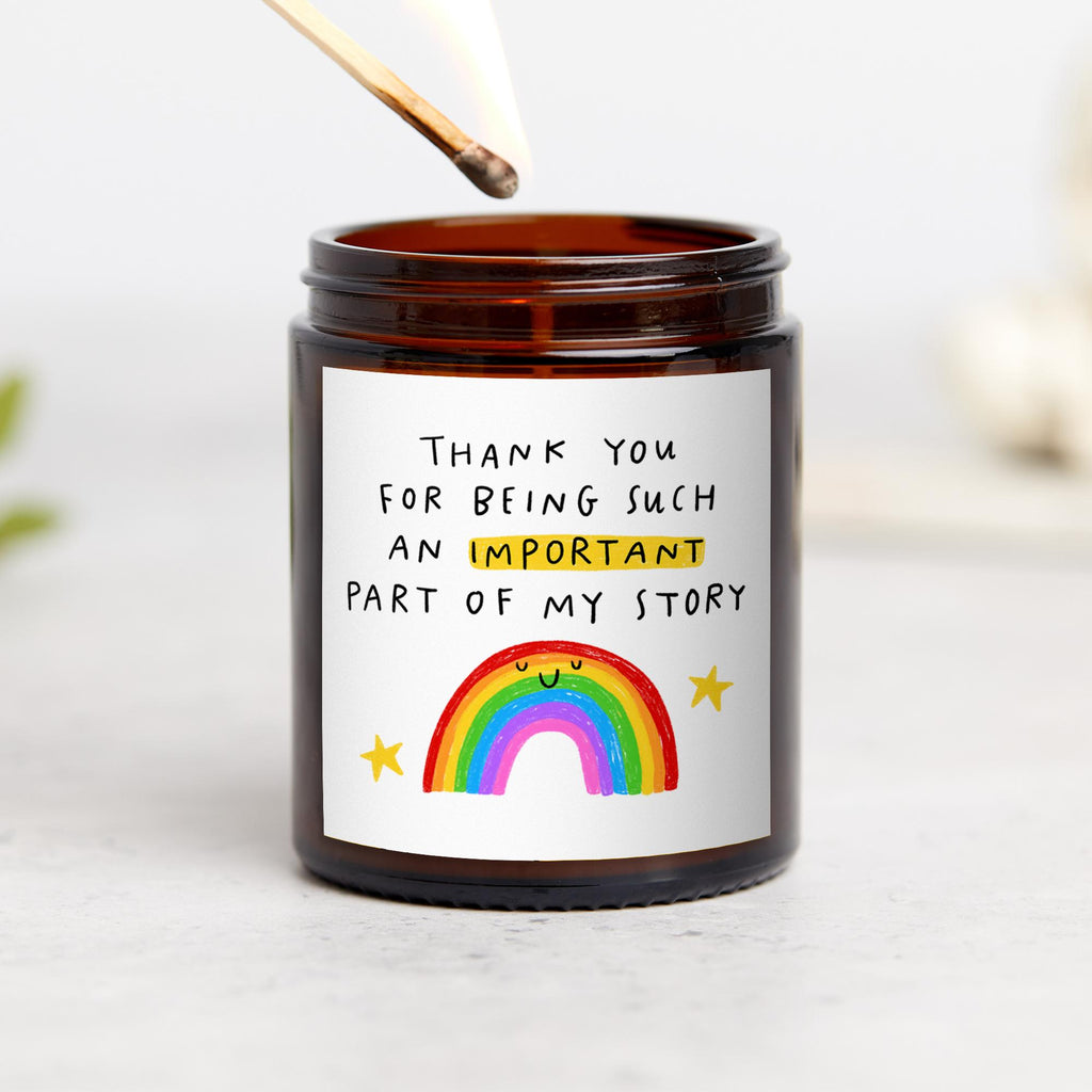 Thank You For Being Such An Important Part Of My Story Candle - Cute Thank You Gift, Appreciation, End Of School Teacher Gift For Teaching Assistant, Head Teacher, Nursery Assistant, SENCO