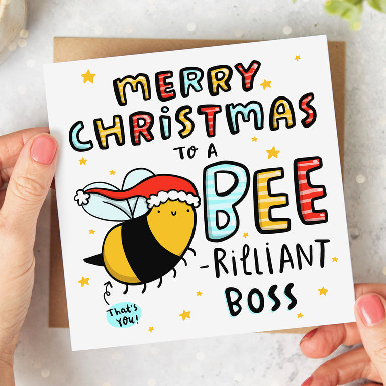 Boss Bee-rilliant Christmas Card