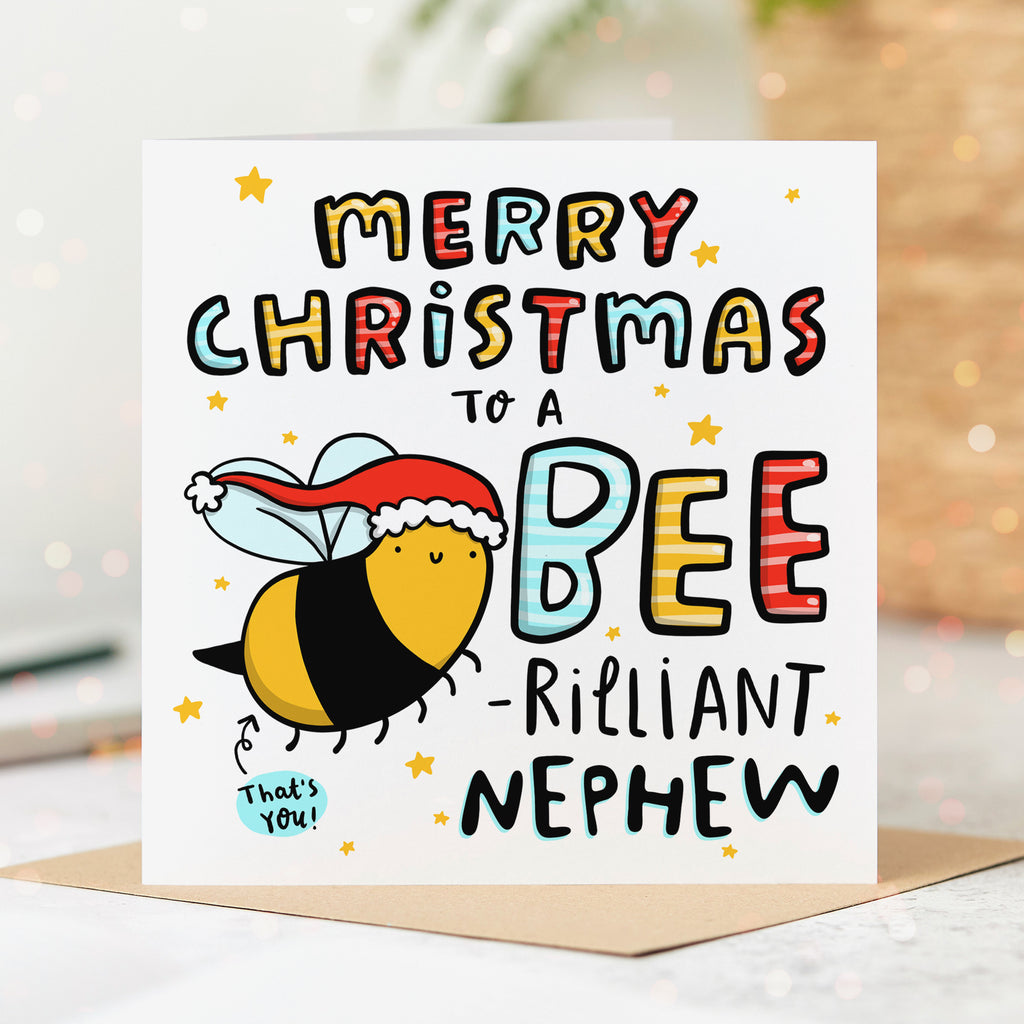 Nephew Bee-rilliant Christmas Card