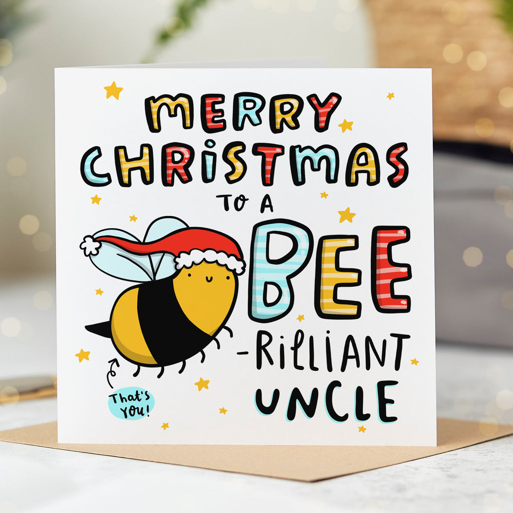 Uncle Bee-rilliant Christmas Card