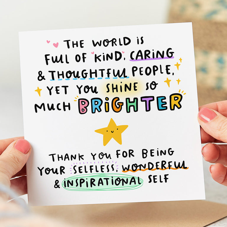 Being Your Wonderful Self Thank You Card