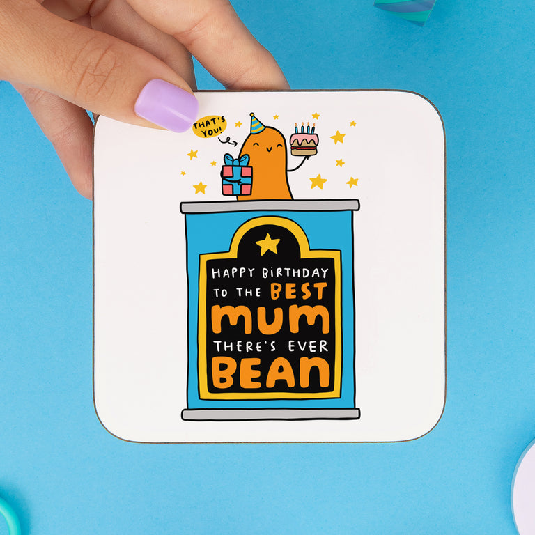 Best Mum There's Ever Bean Coaster