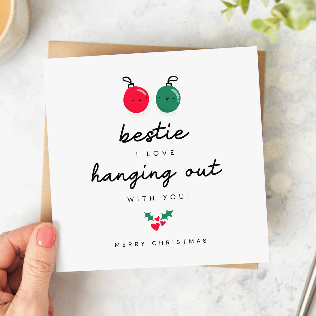 Bestie Hanging Out Christmas Card