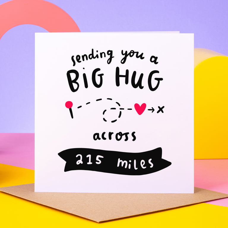 Sending You A Big Hug Long Distance Card