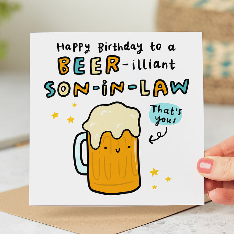 Beer-illiant Son-in-Law Birthday Card