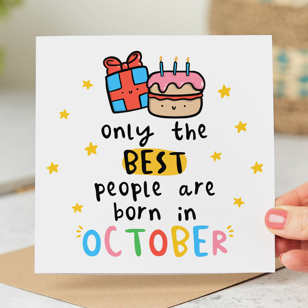 Best People October Birthday Card