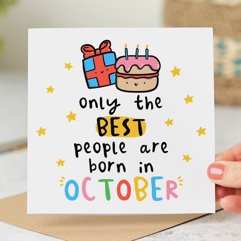 Best People October Birthday Card