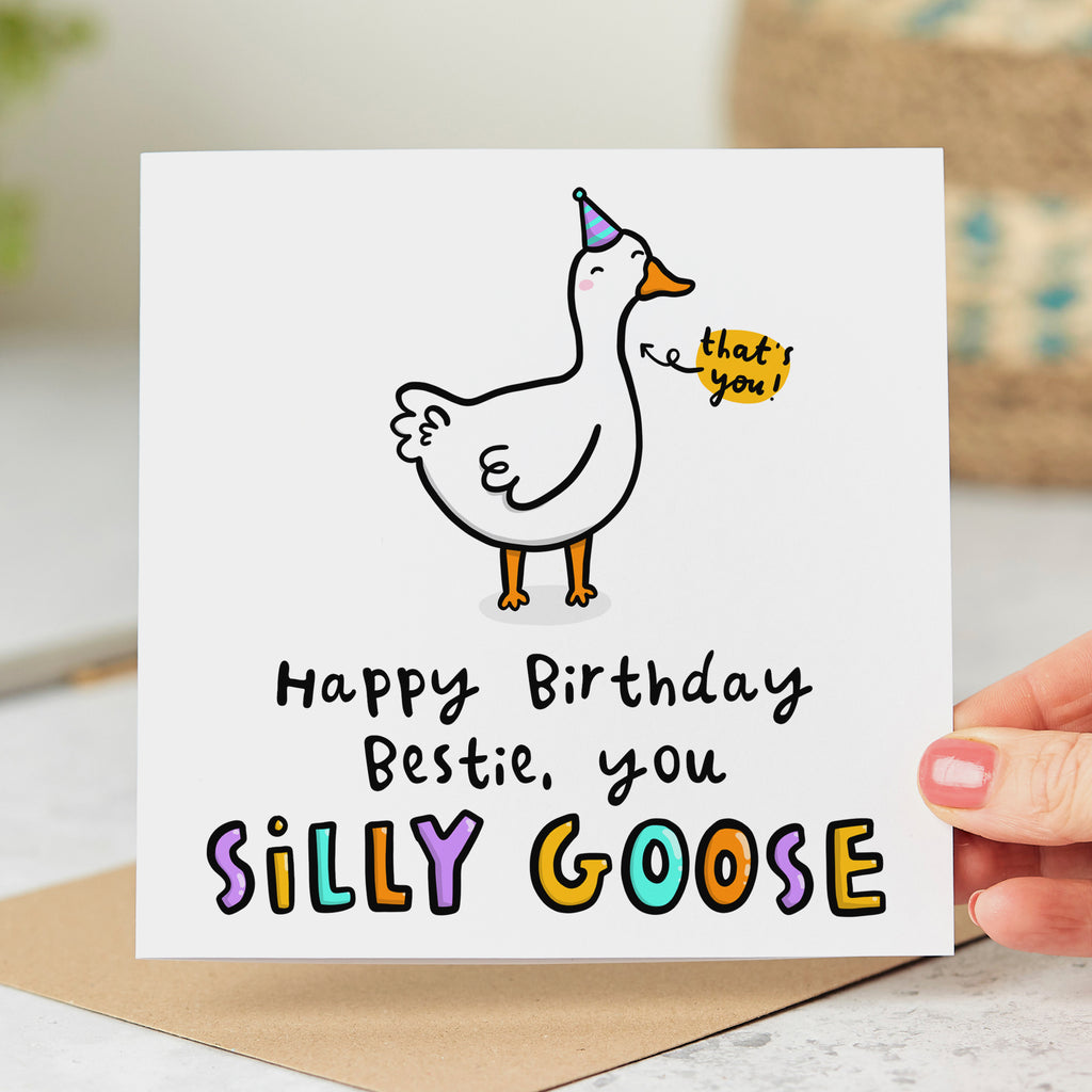 Bestie Silly Goose Birthday Card