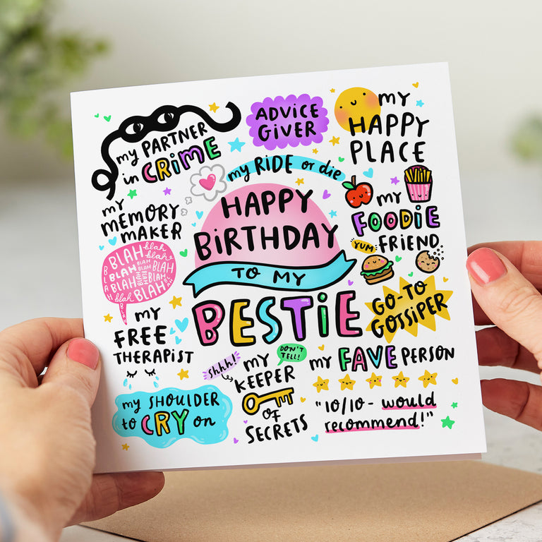 Happy Birthday Bestie Birthday Card