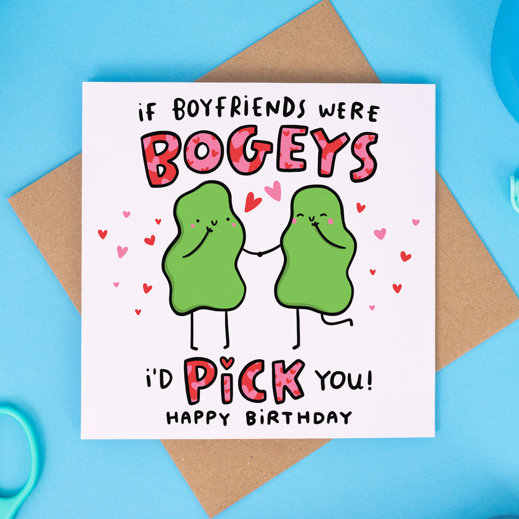 Boyfriend Bogey Birthday Card