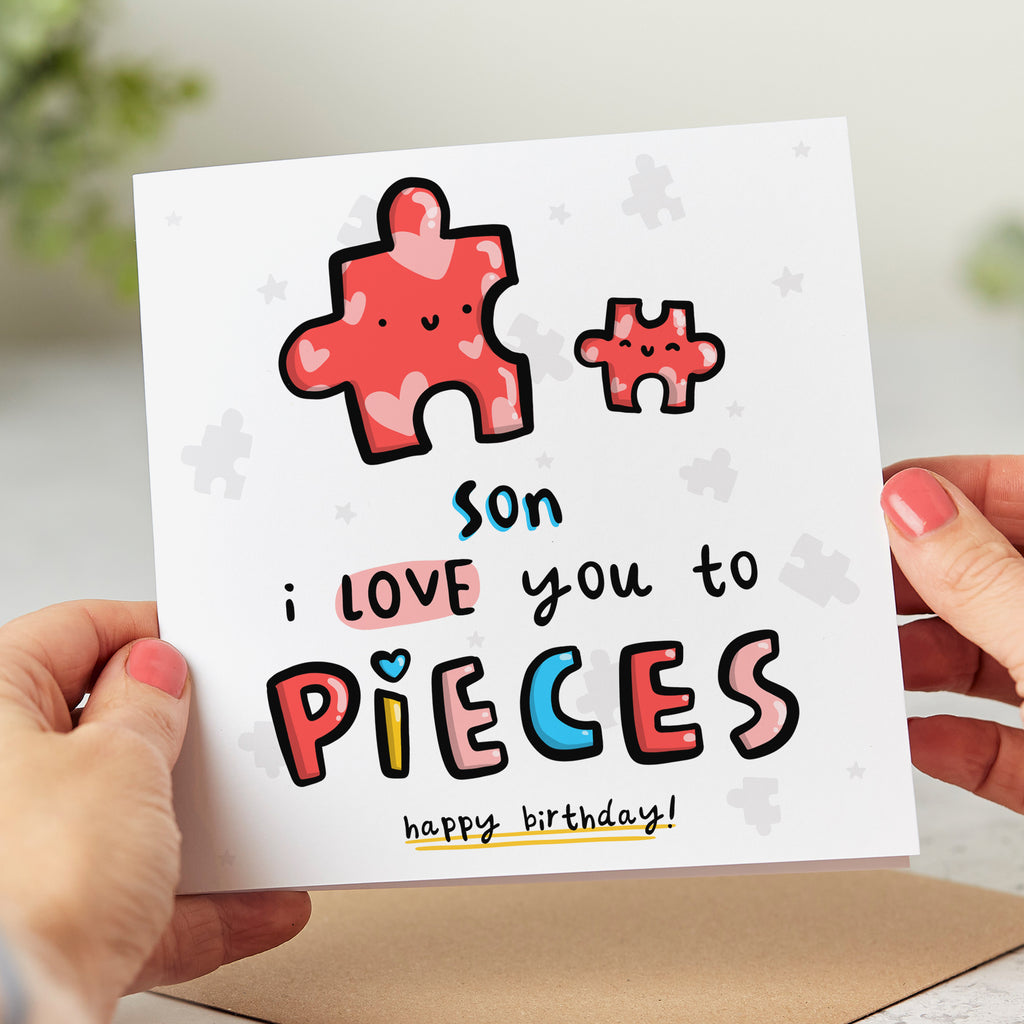 Son Love You to Pieces Birthday Card