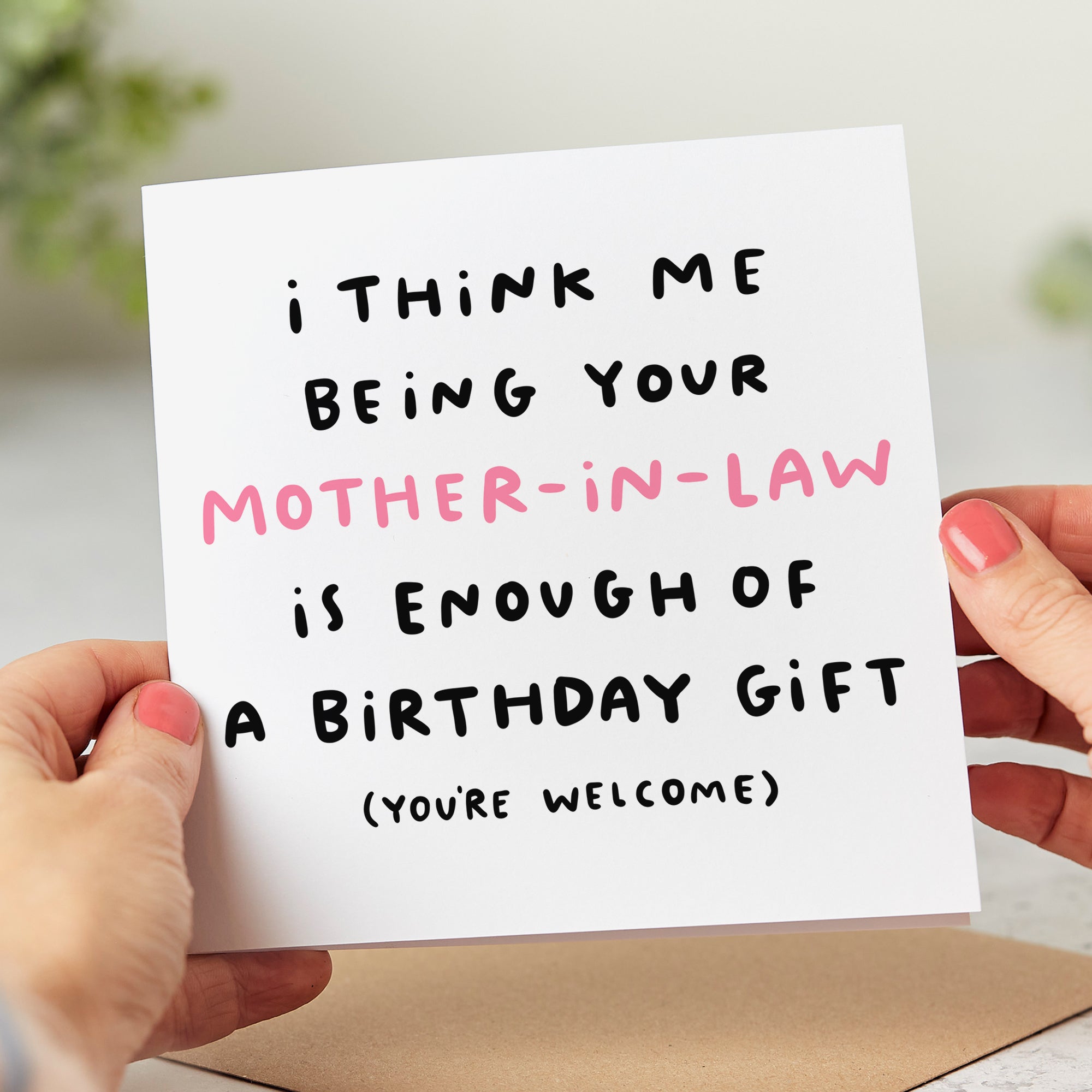 Me Being Your Mother-in-Law Funny Birthday Card ‐ Arrow Gift Co
