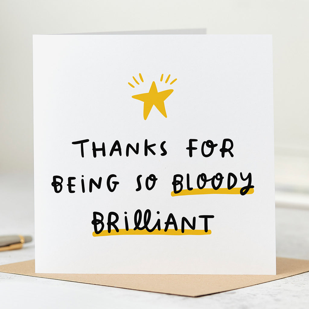 Bloody Brilliant Thank You Card