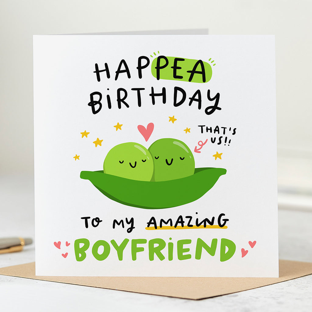 Hap-pea Birthday Amazing Boyfriend Card