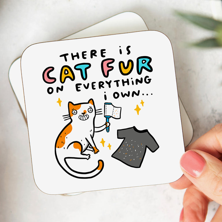 Cat Fur on Everything Coaster