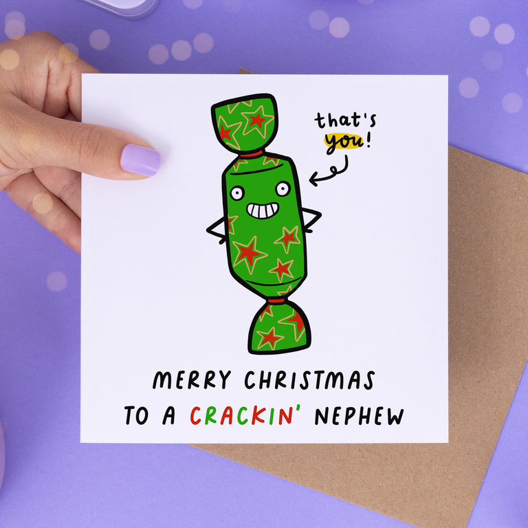 Nephew Crackin' Christmas Card