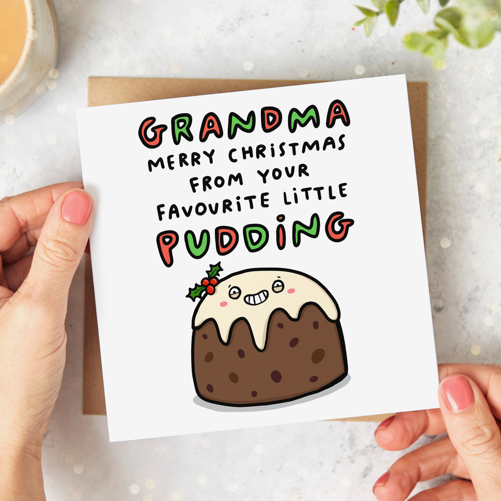 Grandma Little Pudding Christmas Card