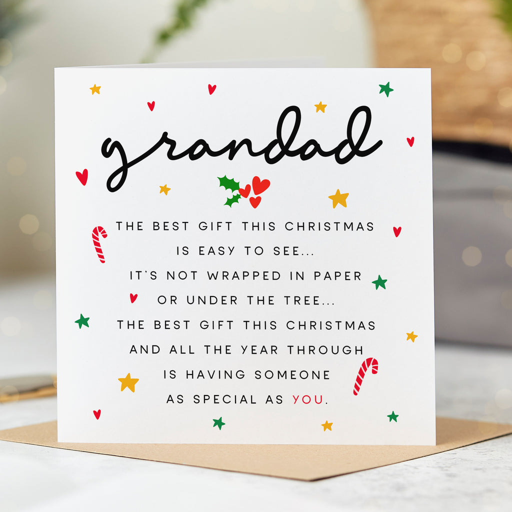 Grandad Best Gift Christmas Card