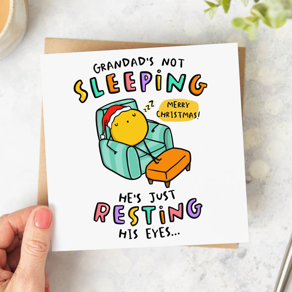 Grandad Not Sleeping Christmas Card
