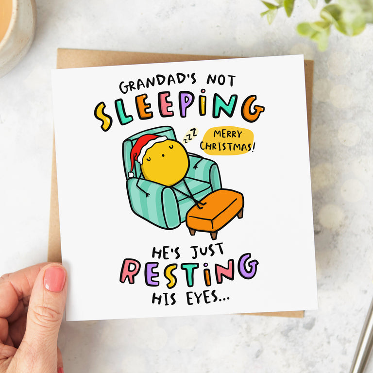 Grandad Not Sleeping Christmas Card