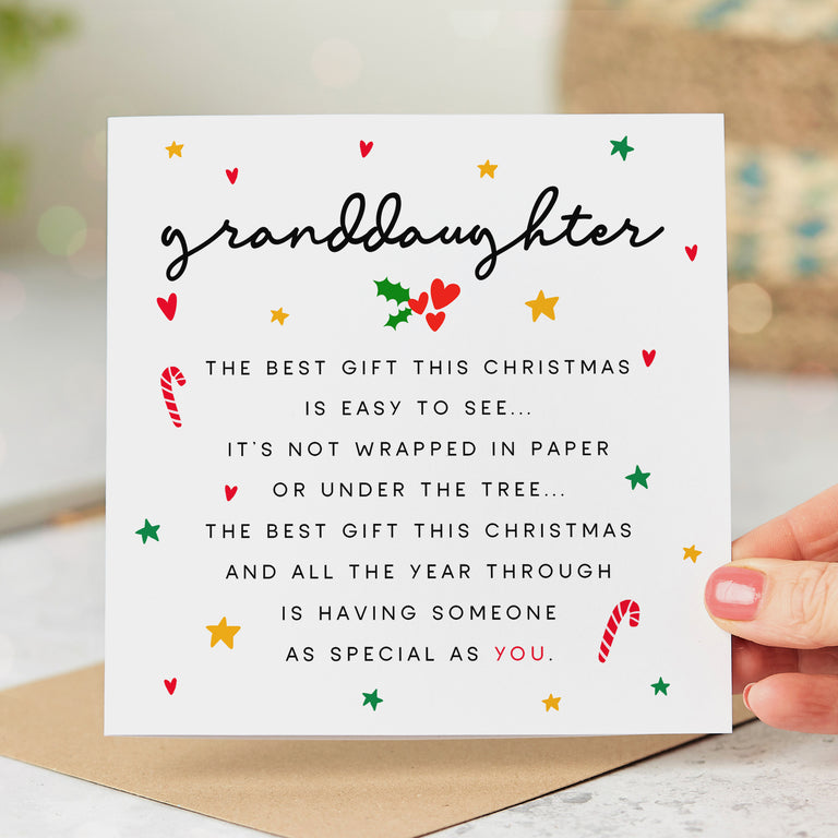 Granddaughter Best Gift Christmas Card