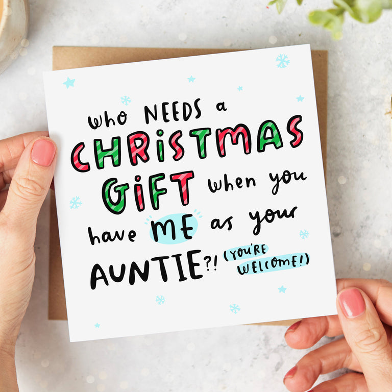 Auntie As Your Gift Christmas Card