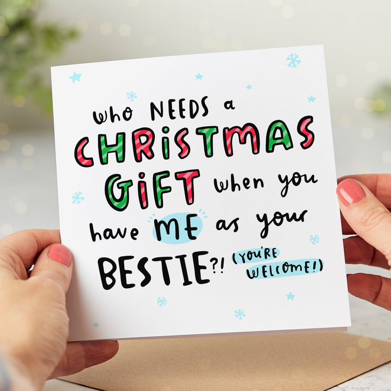 Bestie As Your Gift Christmas Card