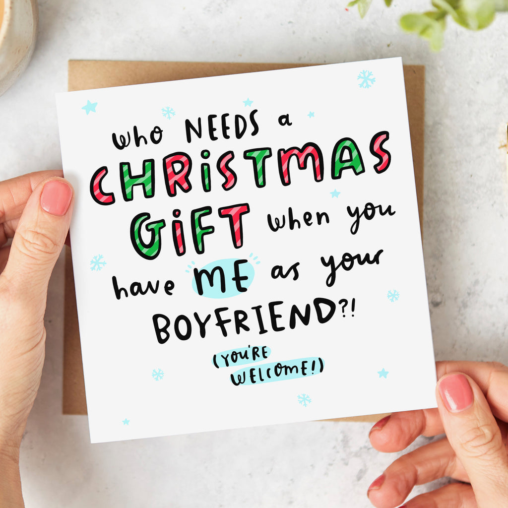 Boyfriend As Your Gift Christmas Card