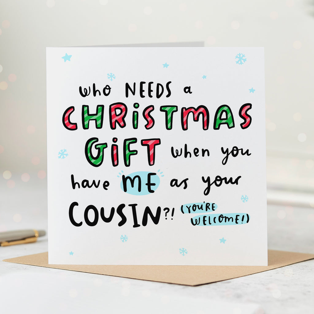 Cousin As Your Gift Christmas Card
