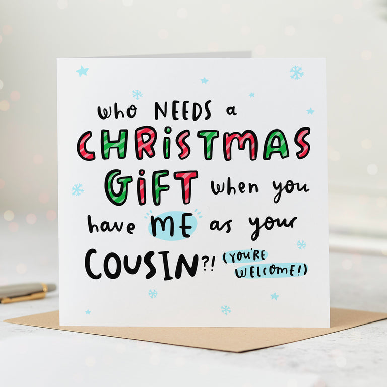 Cousin As Your Gift Christmas Card