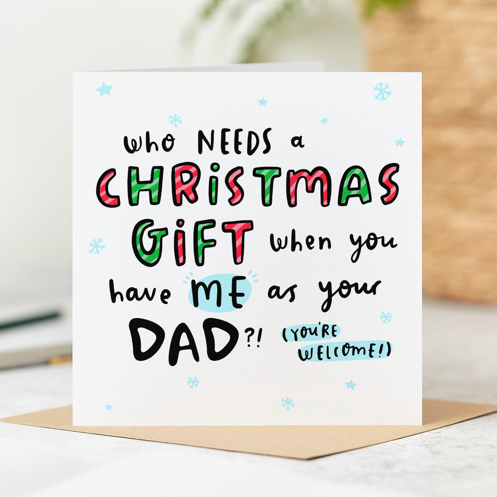 Dad As Your Gift Christmas Card
