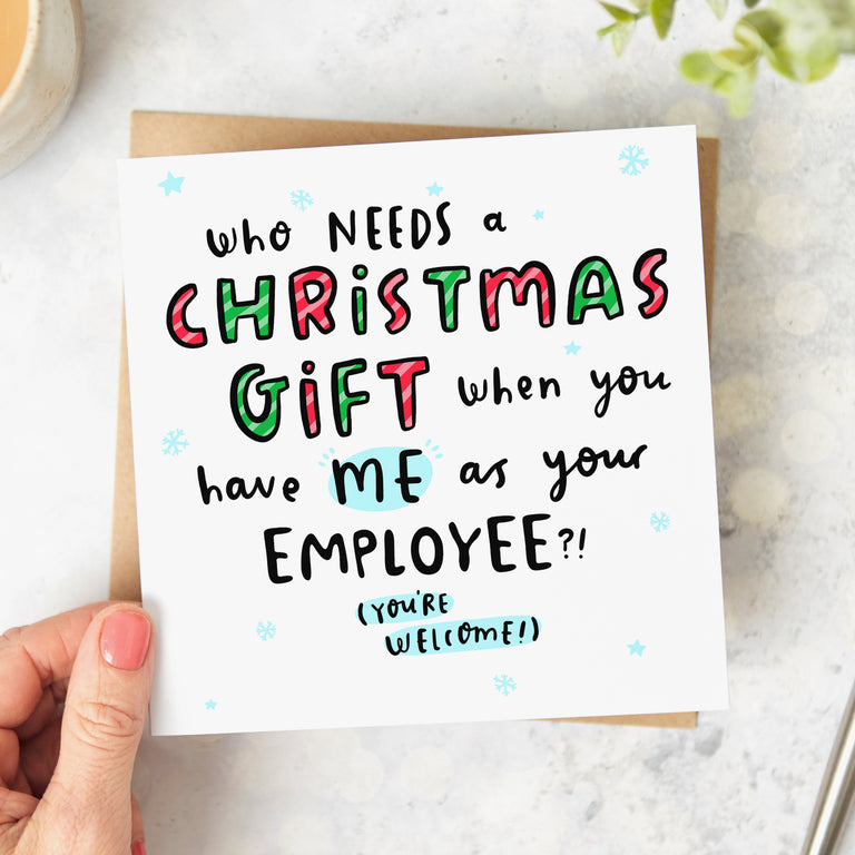 Employee As Your Gift Christmas Card