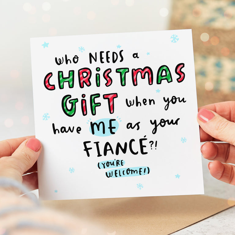 Fiancé As Your Gift Christmas Card