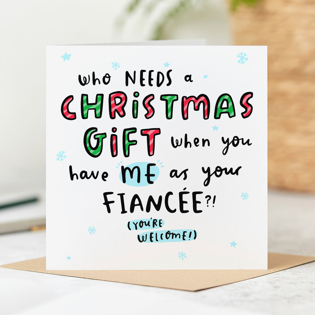 Fiancée As Your Gift Christmas Card