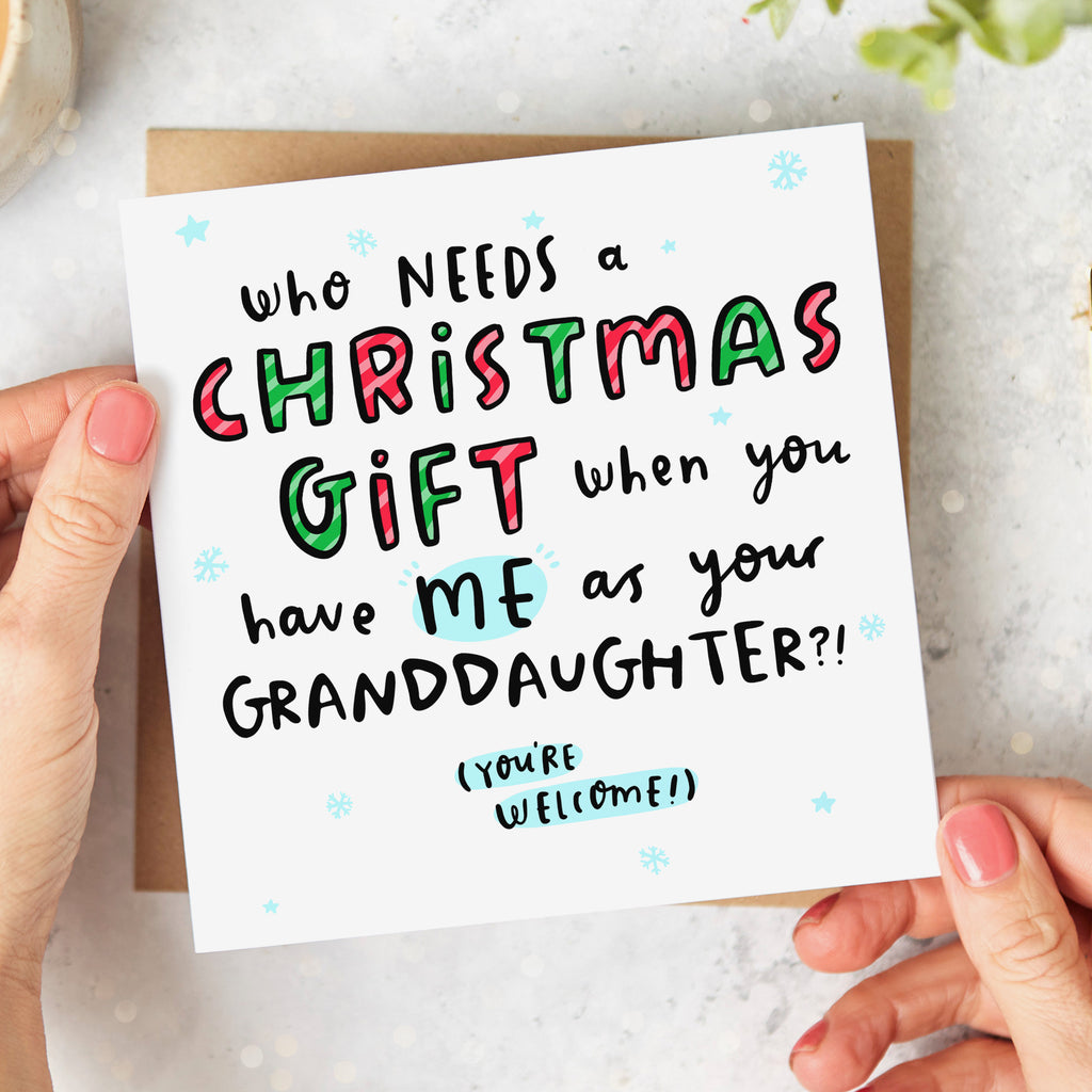 Granddaughter As Your Gift Christmas Card