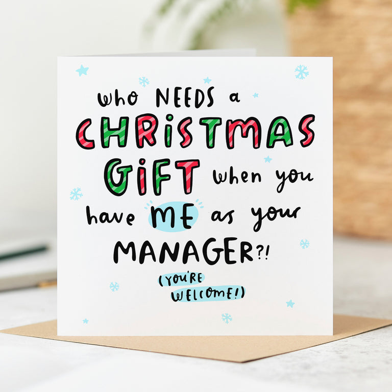 Manager As Your Gift Christmas Card