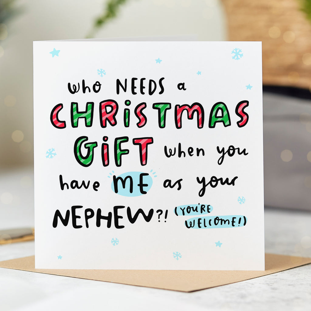 Nephew As Your Gift Christmas Card
